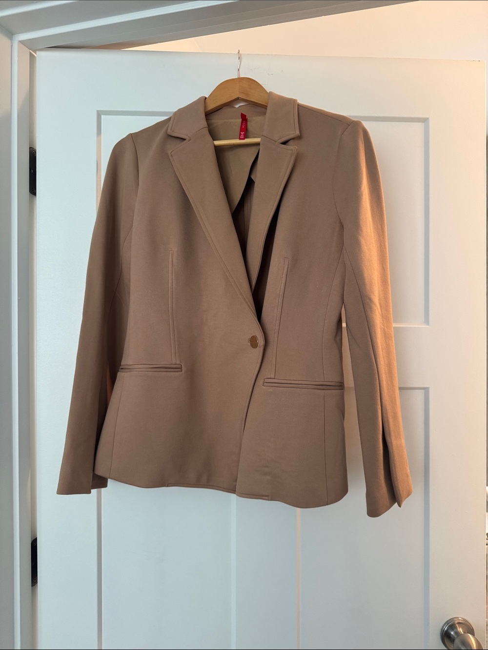 Women's Tailored Single-Button Blazer - Taupe